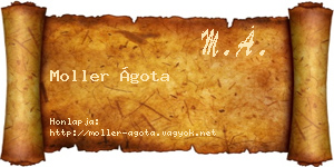 Moller Ágota névjegykártya